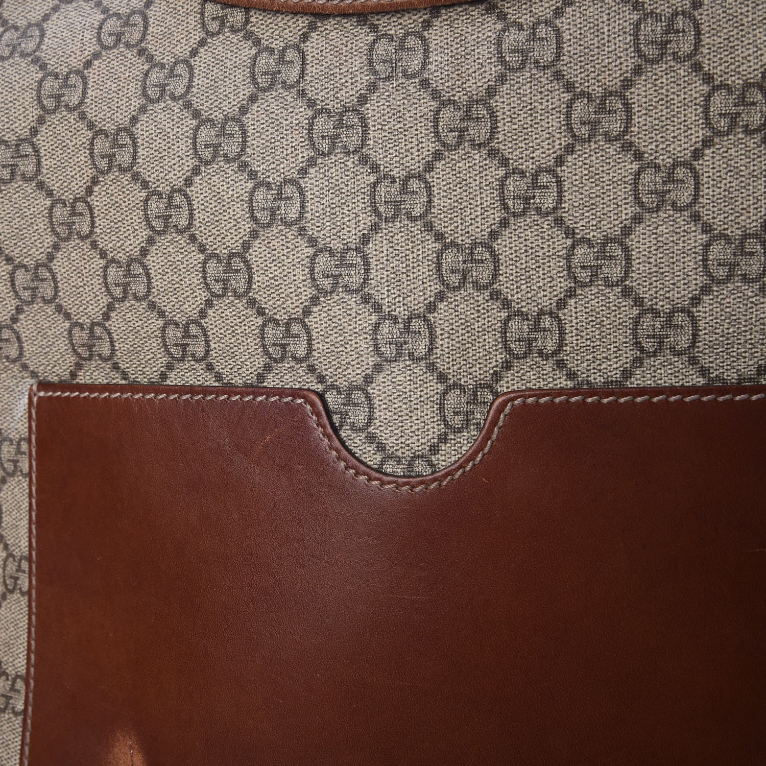 Gucci GG Supreme Monogram Linea A Hobo Brown 11 of 12