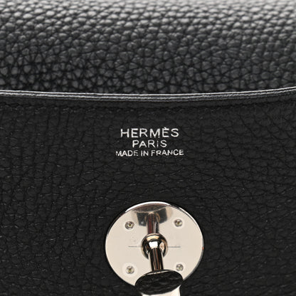 Hermes Taurillon Clemence Lindy 30 Black 6 of 11