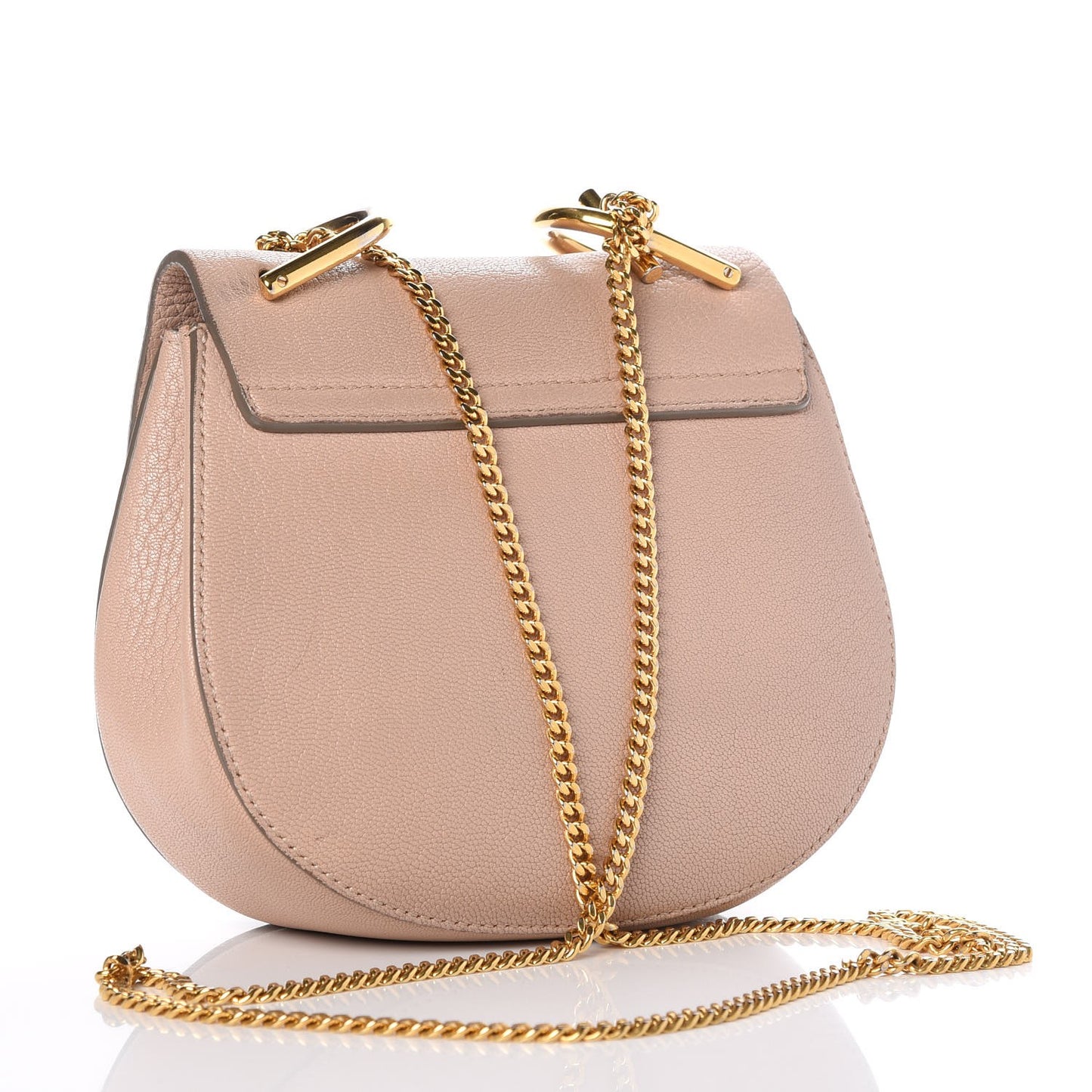Grained Lambskin Mini Drew Shoulder Bag Cement Pink