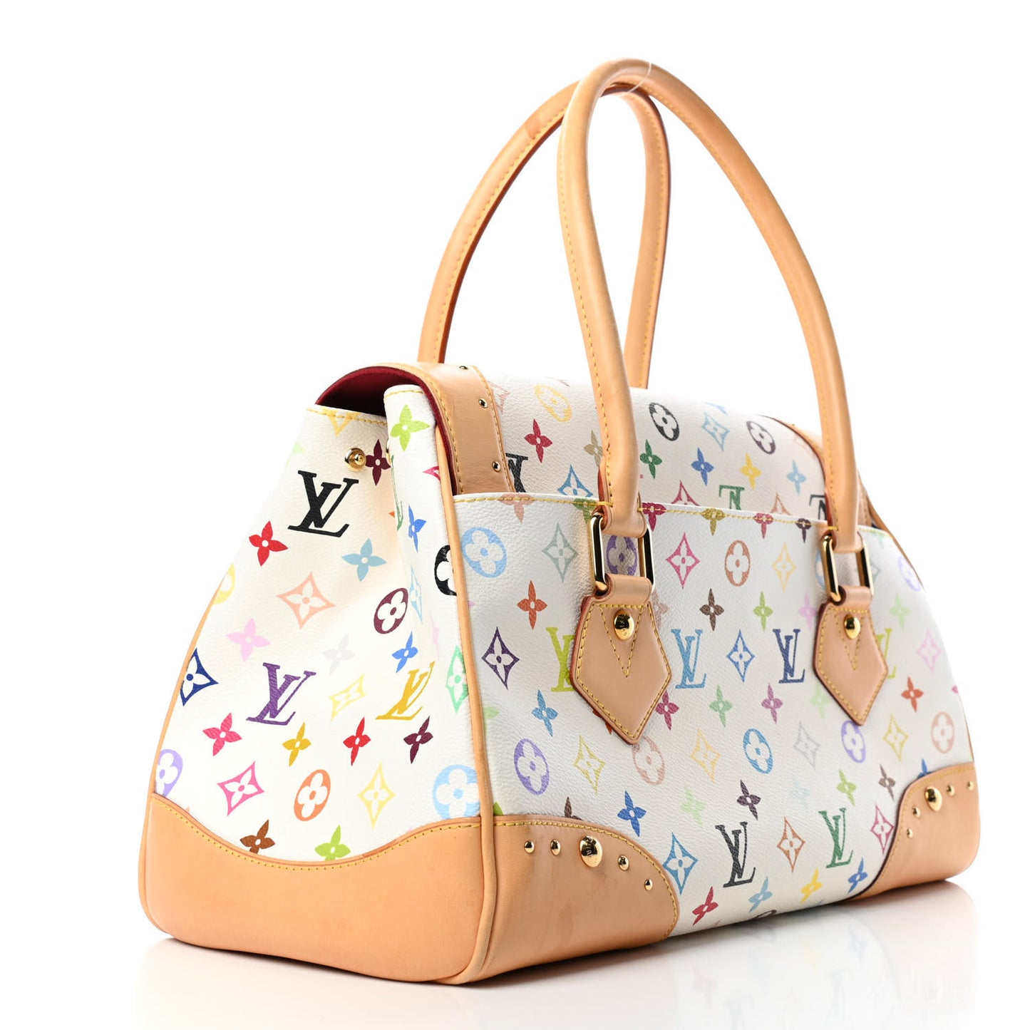 Monogram Multicolor Beverly GM White