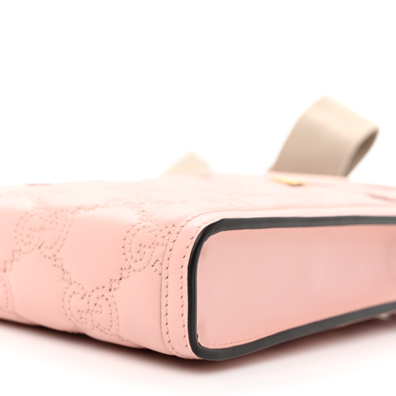 Gucci Calfskin GG Matelasse Mini Top Slip Handle Crossbody Bag Perfect Pink Natural 10 of 10
