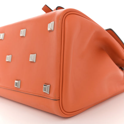 Salvatore Ferragamo Calfskin Medium Studio Bag Orange 10 of 12