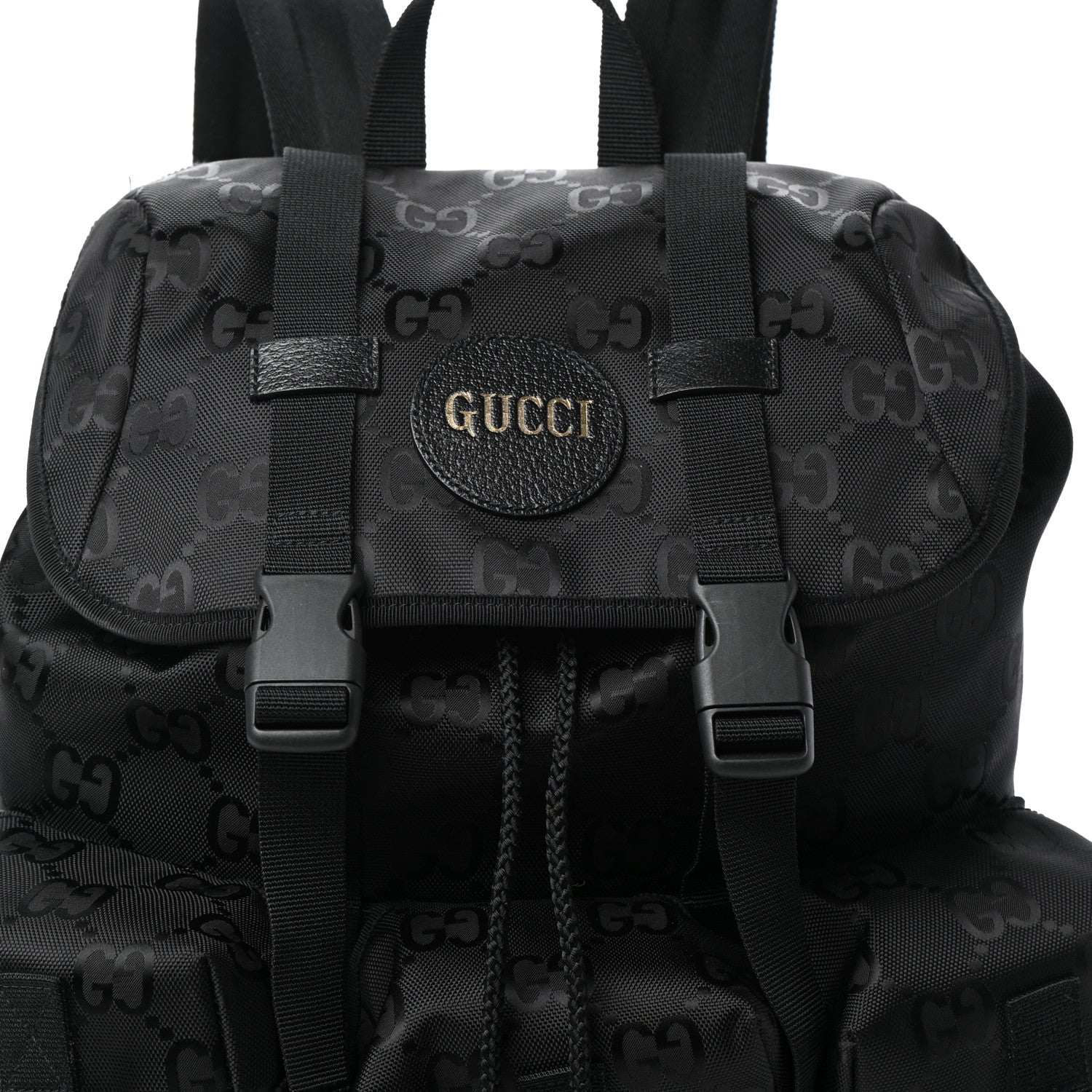 Gucci Econyl Nylon Monogram Off The Grid Utility Pocket Backpack Black 7 of 9