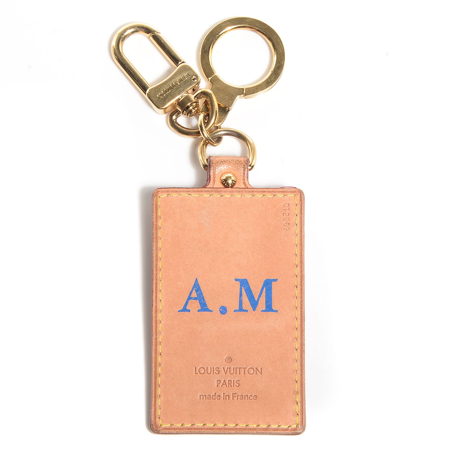Louis Vuitton Vachetta Labels Key Ring Rusty 3 of 8