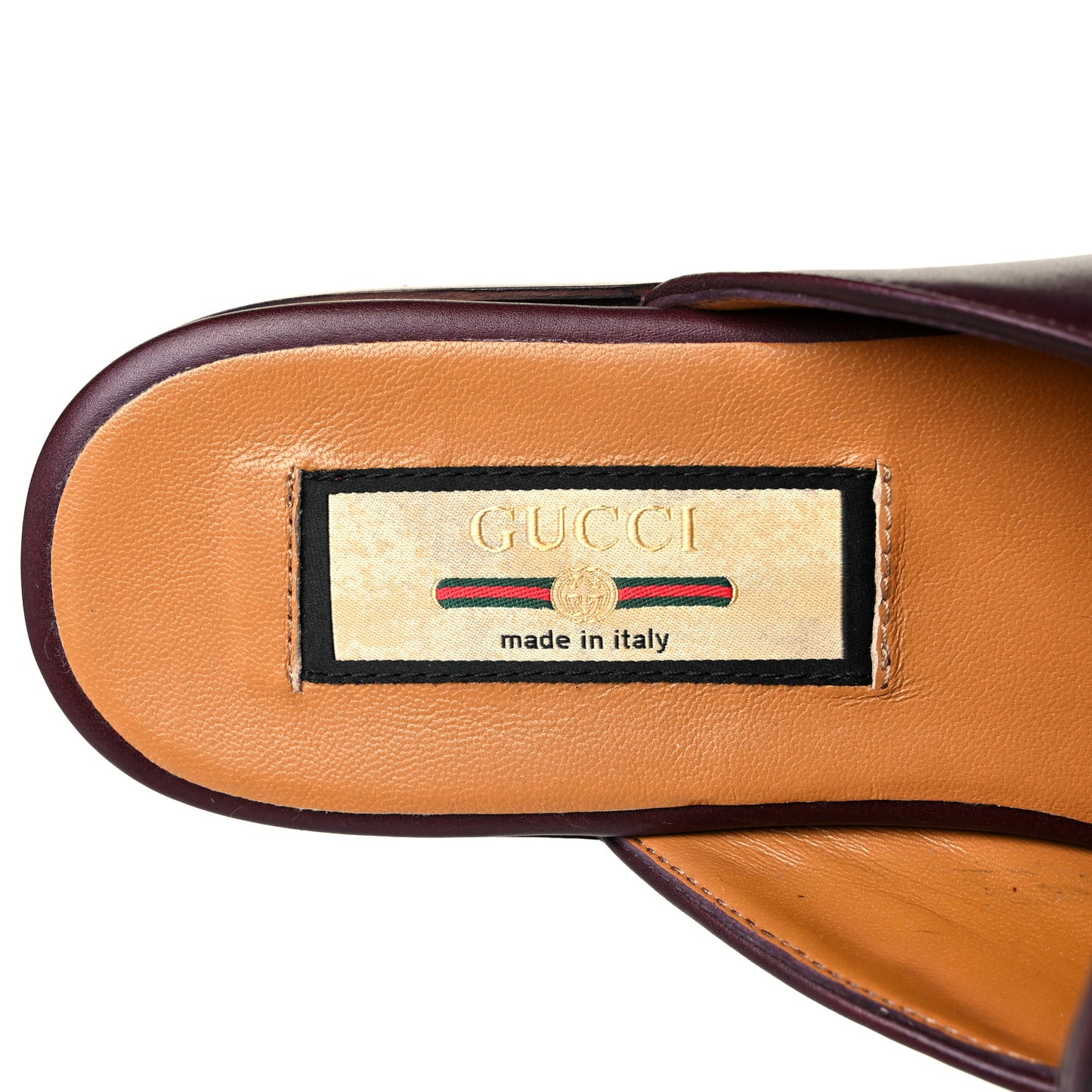 Web Tassel Women's GG Mules 36 Bordeaux Ruby