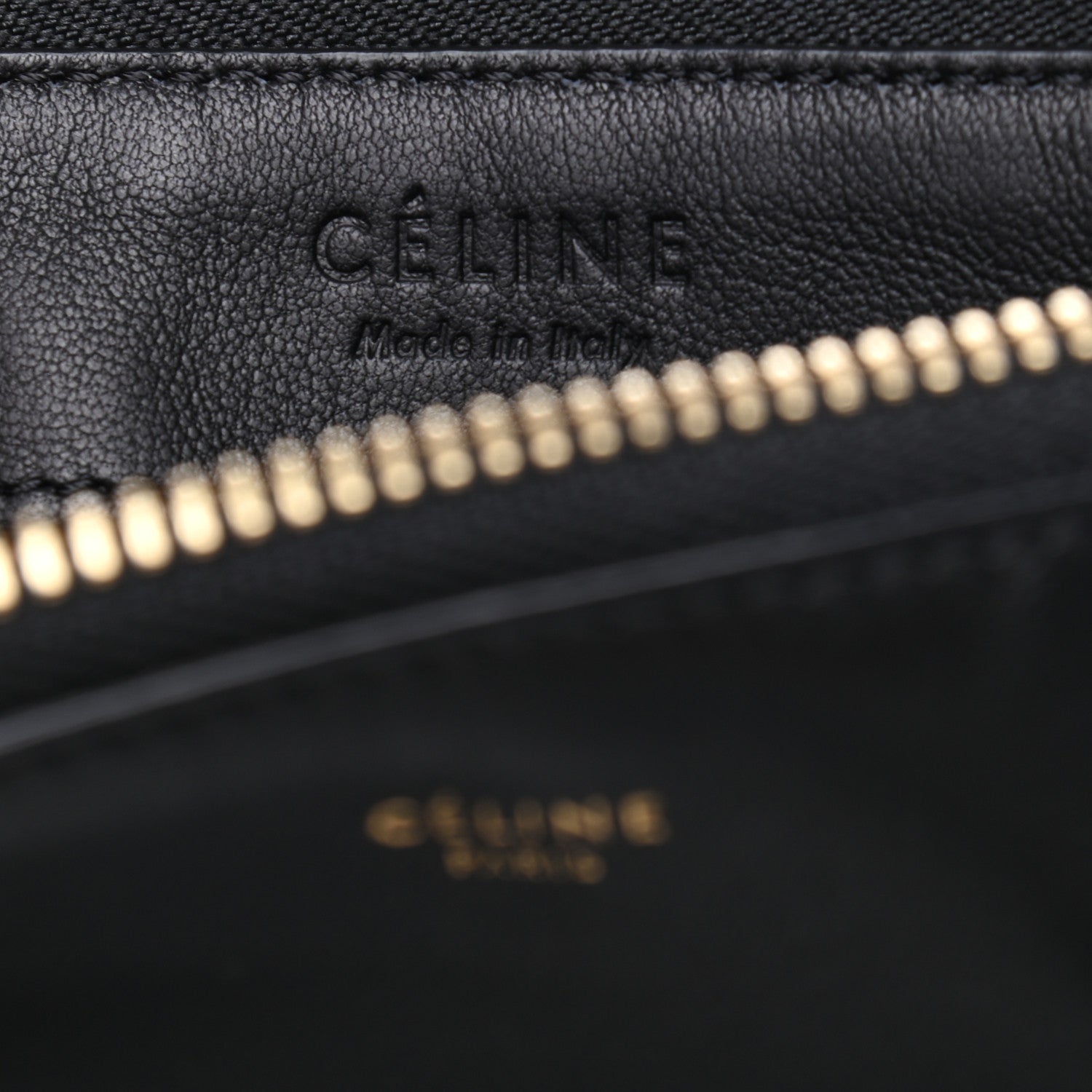 Celine Lambskin Large Trio Crossbody Bag Black 5 of 5