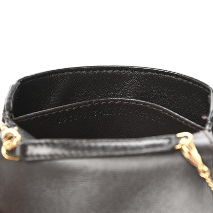 Fendi Glazed Fabric FF 1974 Nano Baguette Charm Mogano Panna 7 of 8
