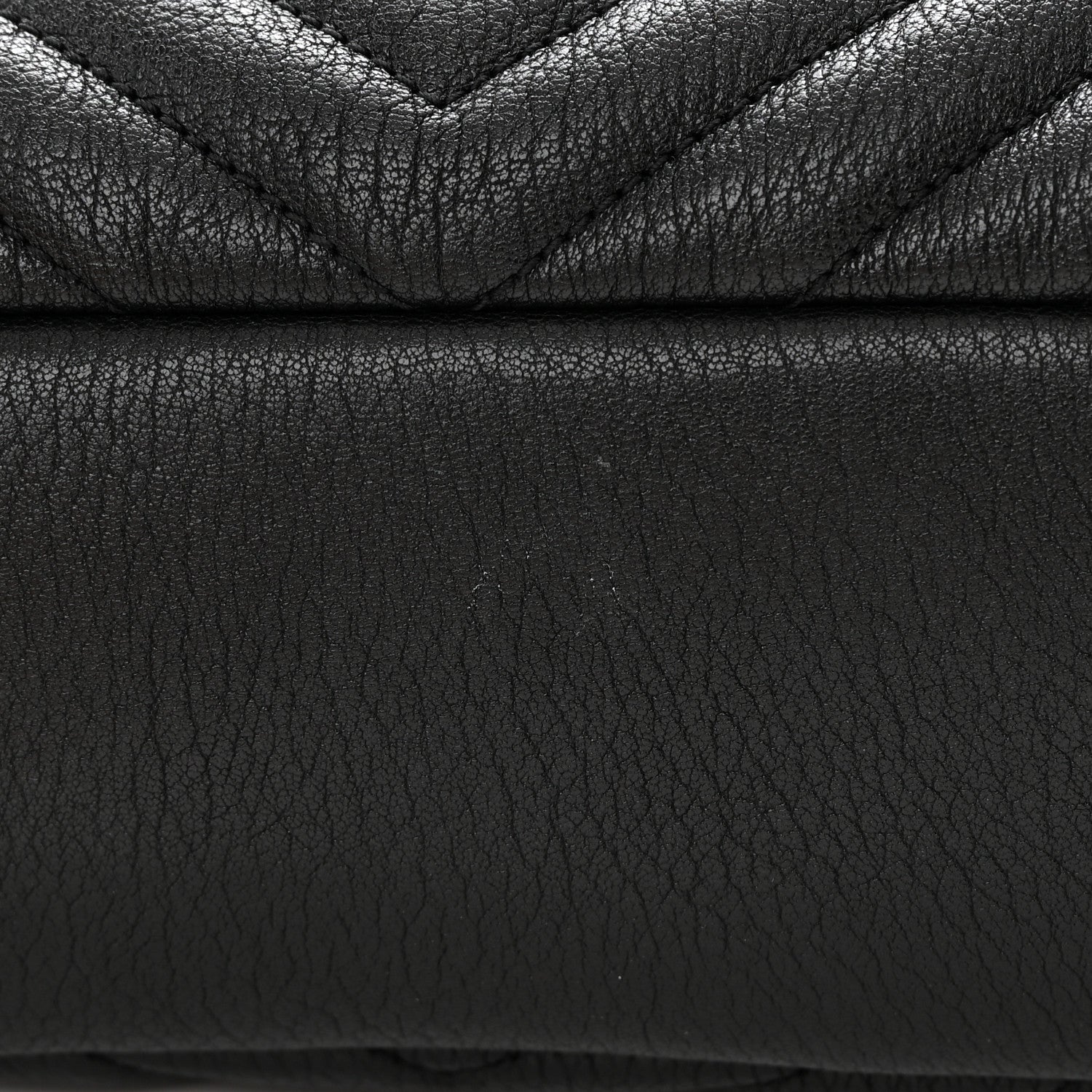 Saint Laurent Sheepskin Matelasse Chevron Monogram Large College Satchel Black 11 of 12