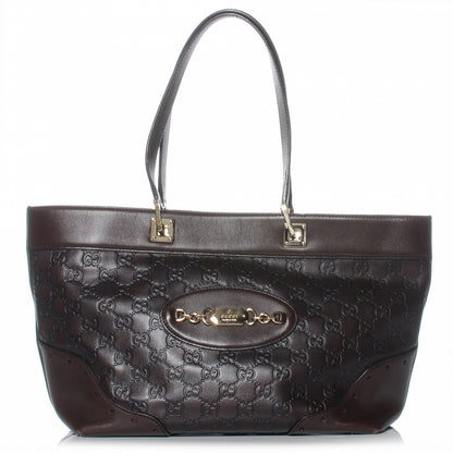 Gucci Guccissima Large Punch Tote Chocolate Brown 1 of 7