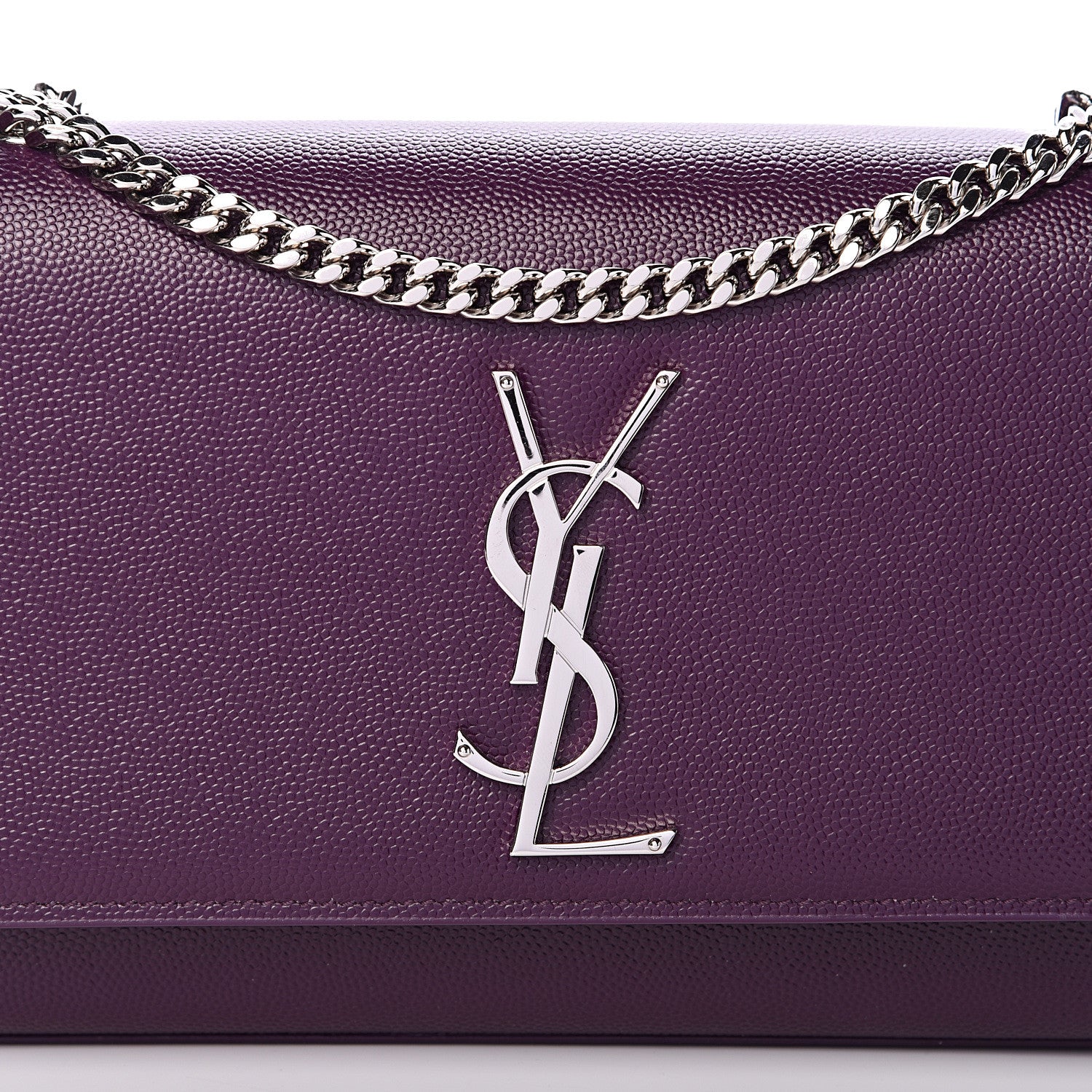 Saint Laurent Grain De Poudre Small Monogram Kate Satchel Lilac 7 of 11