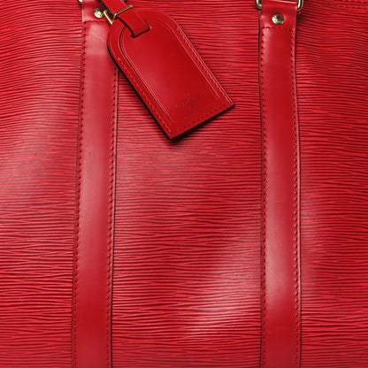 Louis Vuitton Epi Keepall 45 Castillan Red 8 of 10