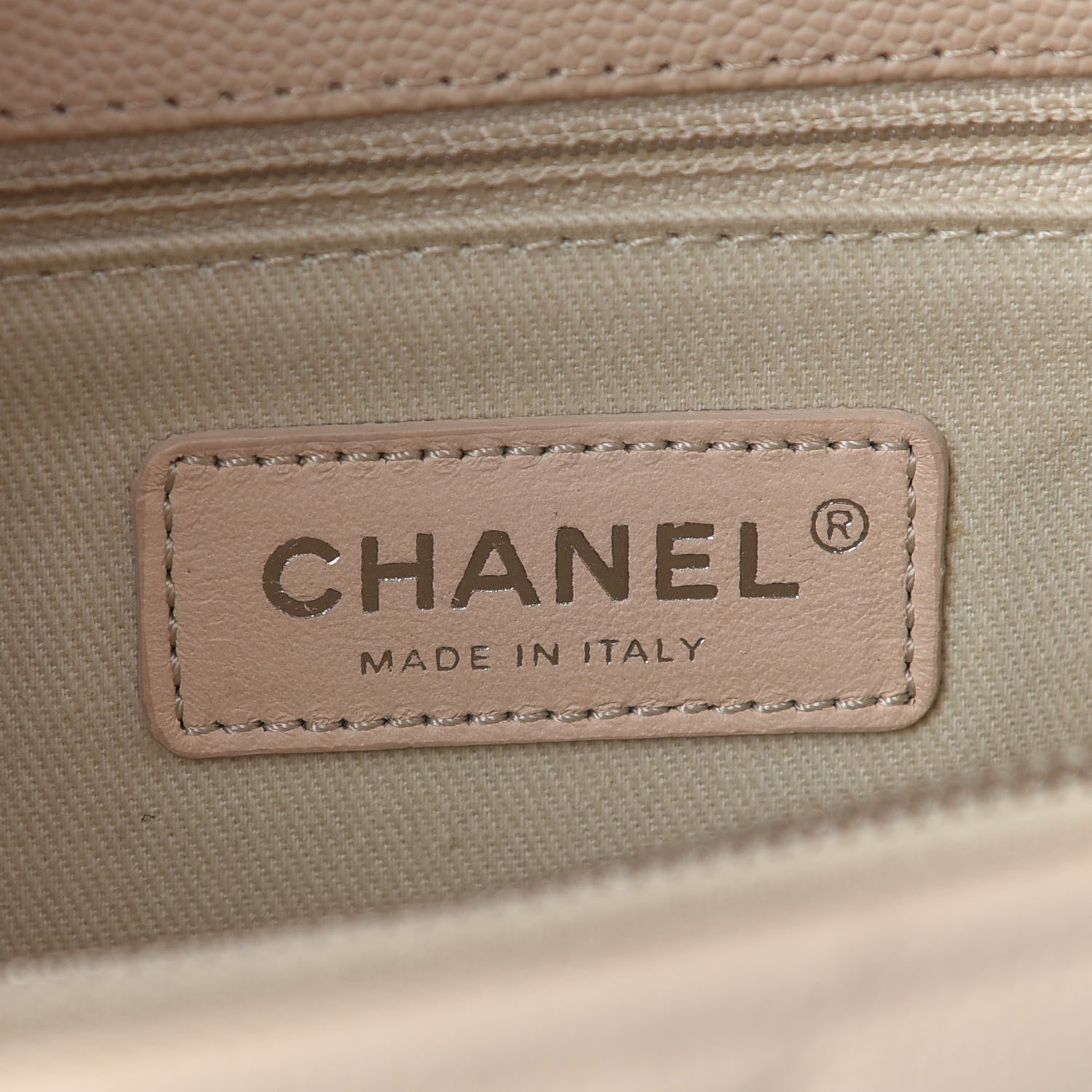 Chanel Caviar Chevron Quilted Small Coco Handle Flap Light Beige 5 of 8