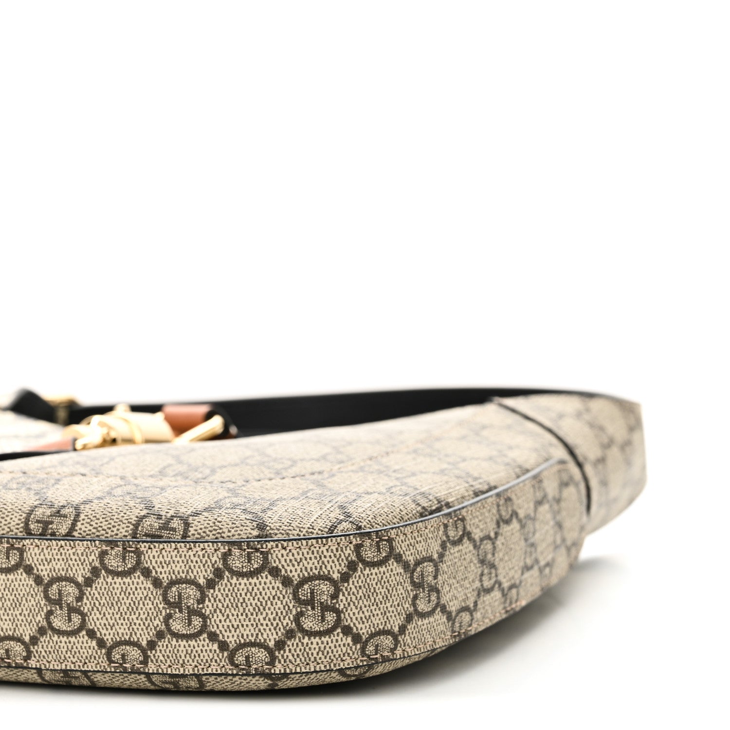 Gucci GG Supreme Monogram Snakeskin Small Jackie 1961 Hobo Beige