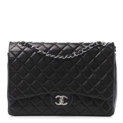 Chanel Lambskin Quilted Maxi Double Flap Black 1 of 15