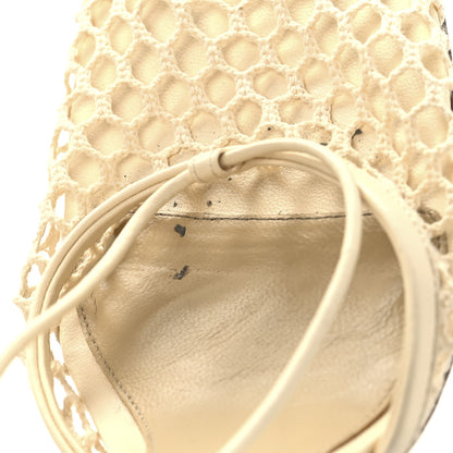 Bottega Veneta Mesh Nappa Stretch Ankle Tie Sandals 36 Toile 10 of 11