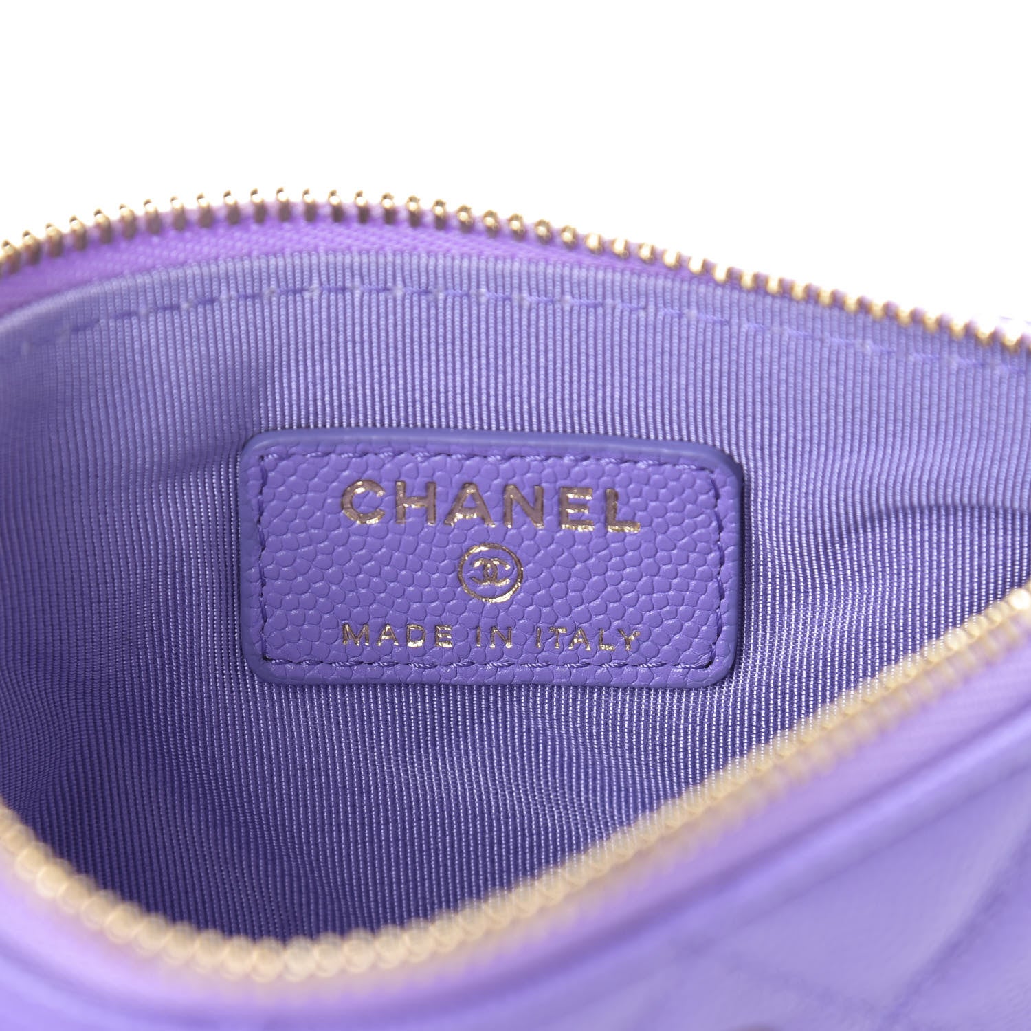 Chanel Caviar Quilted Small Cosmetic Case Purple 6 of 7