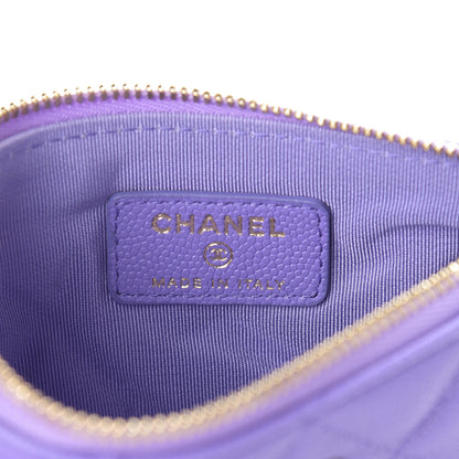 Chanel Caviar Quilted Small Cosmetic Case Purple 6 of 7