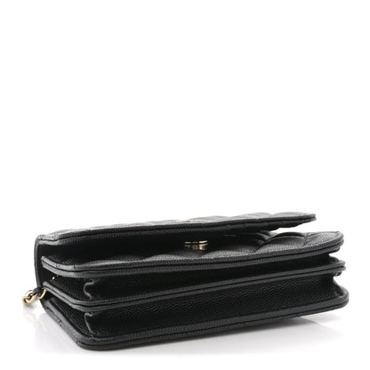 Chanel Caviar Quilted Mini Wallet On Chain WOC Black 4 of 11