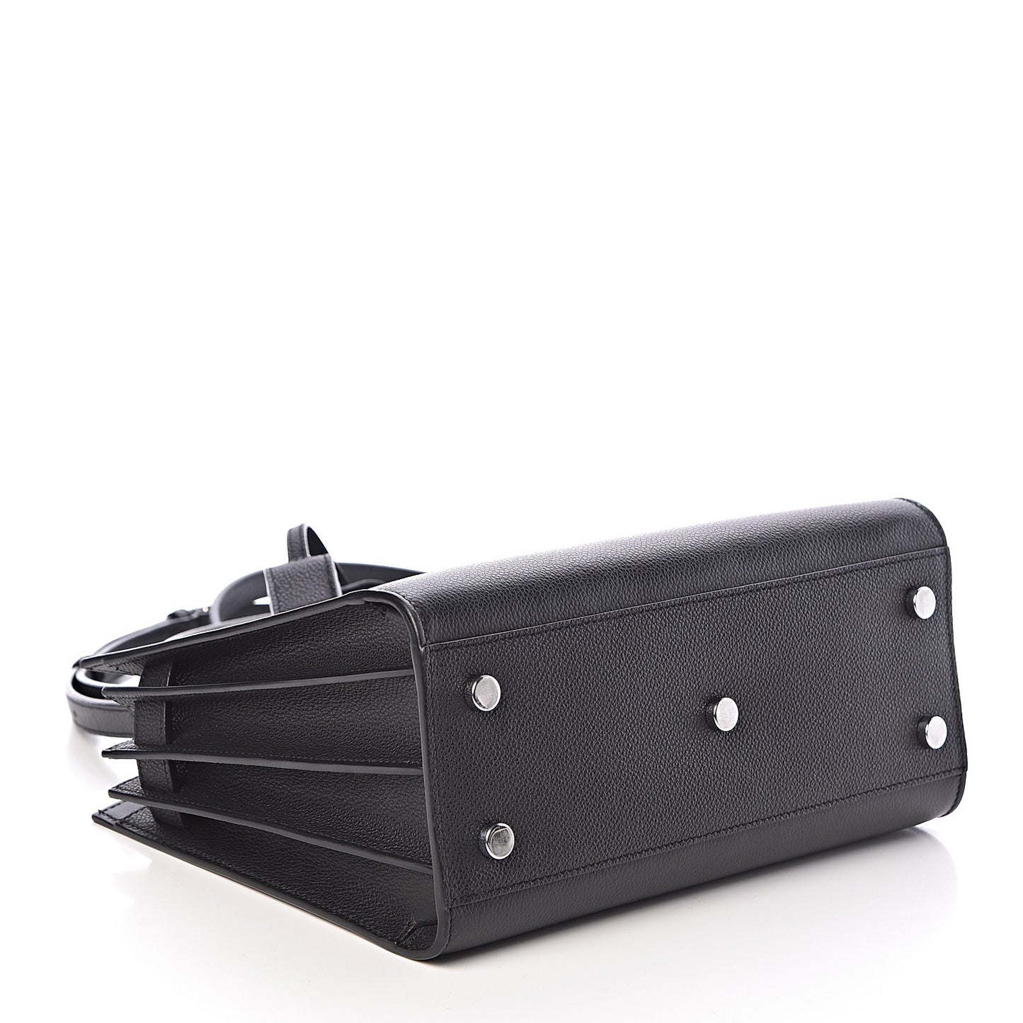 Grained Calfskin Baby Sac De Jour Black