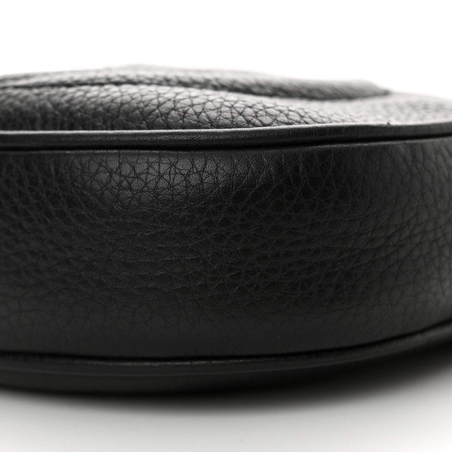 Pebbled Calfskin Mini Soho Chain Bag Black