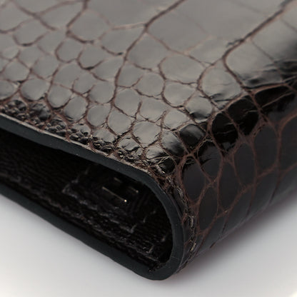 Hermes Shiny Niloticus Crocodile Bearn Wallet Macassar 9 of 11