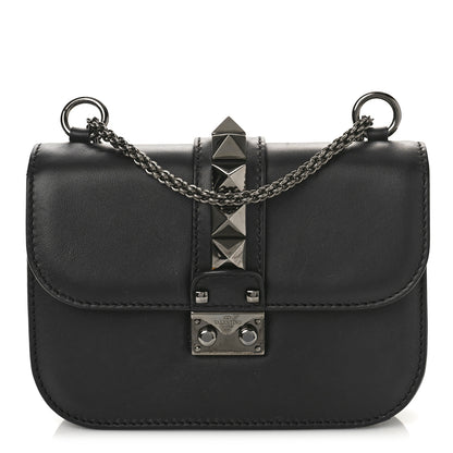 Valentino Garavani Vitello Small Glam Lock Rockstud Flap Black 1 of 11