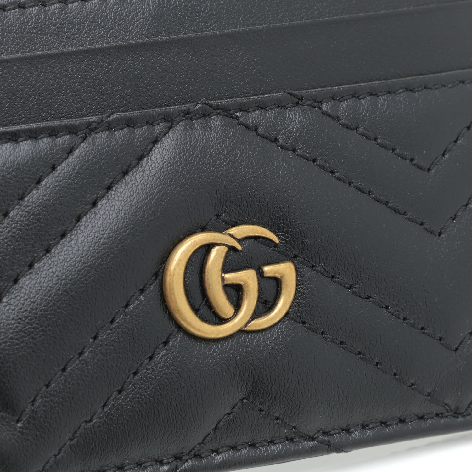 Gucci Calfskin Matelasse GG Marmont Card Holder Black 13 of 17