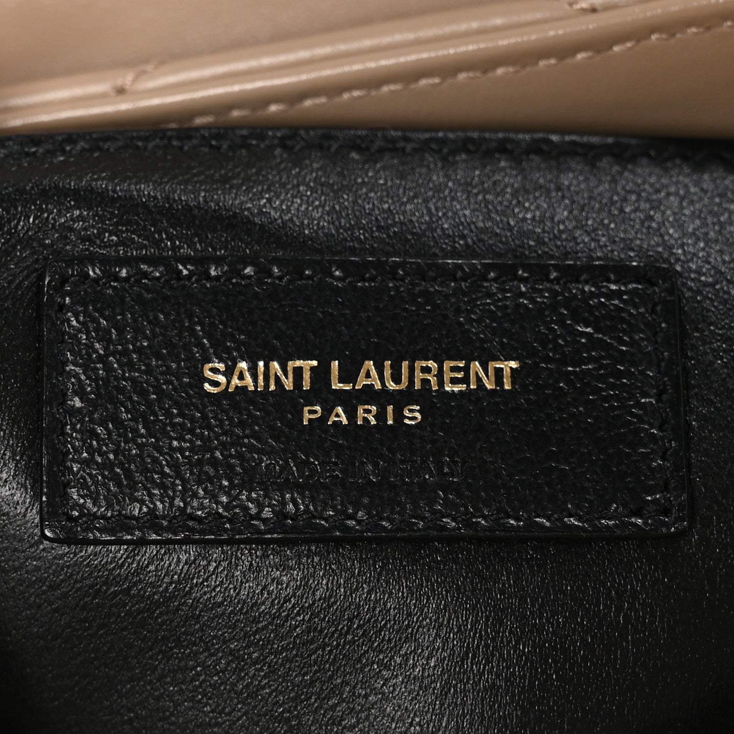 Saint Laurent Calfskin Y Quilted Monogram Small Loulou Chain Satchel Dark Beige 7 of 11