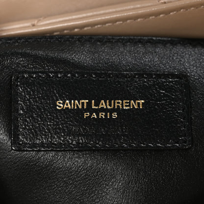 Saint Laurent Calfskin Y Quilted Monogram Small Loulou Chain Satchel Dark Beige 7 of 11