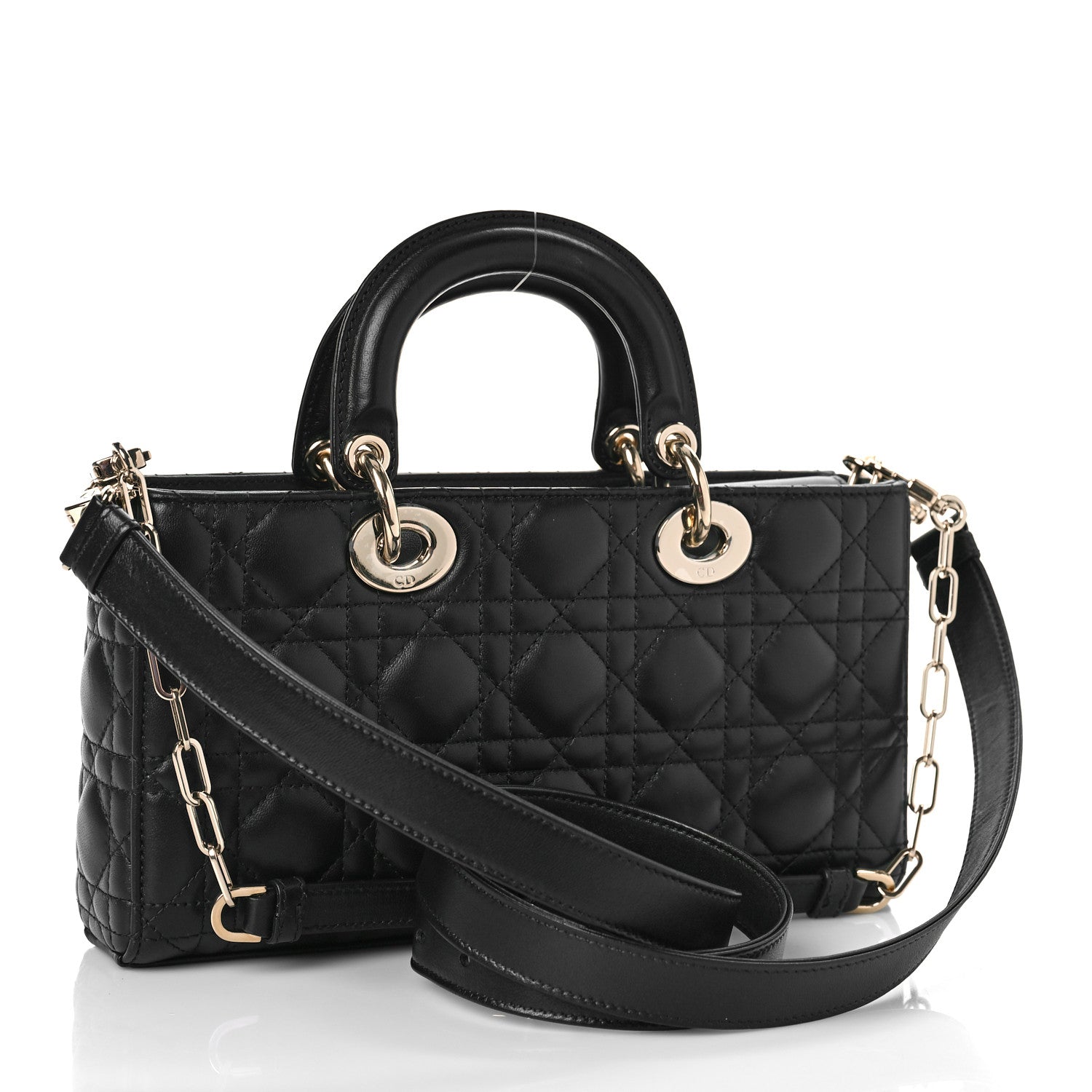 Christian Dior Lambskin Cannage Lady D-Joy Black 3 of 9