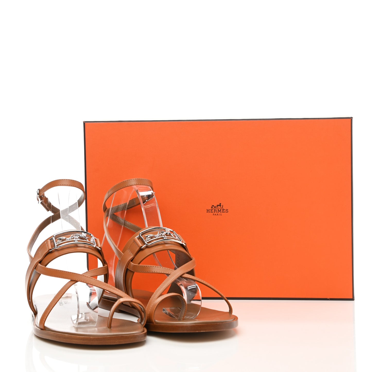 Calfskin Alba Sandals 39.5 Naturel
