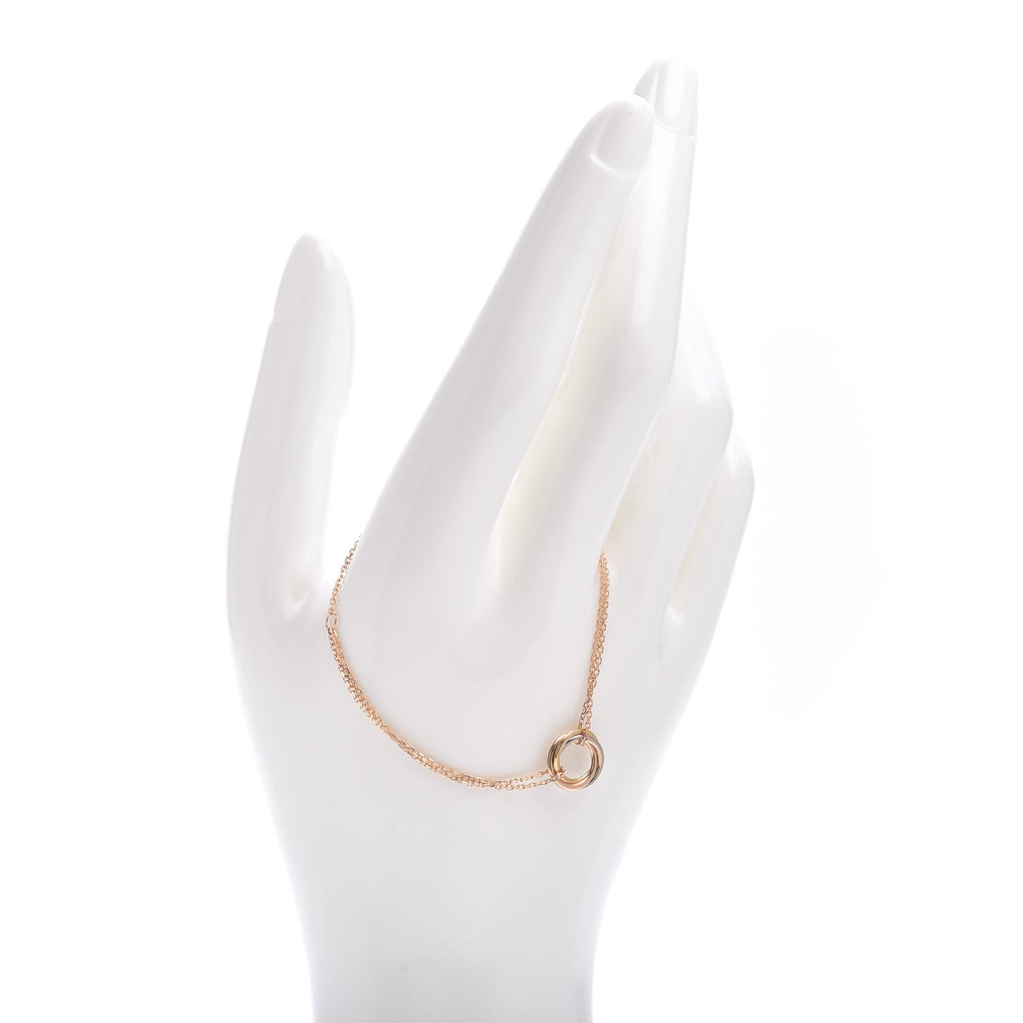 18K Pink Yellow White Gold Trinity Bracelet