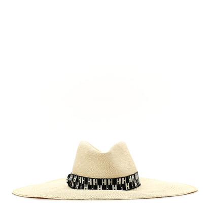 Hermes Straw Arizona Panama Brisa Hat 57 Naturel Ecru Black 3 of 9