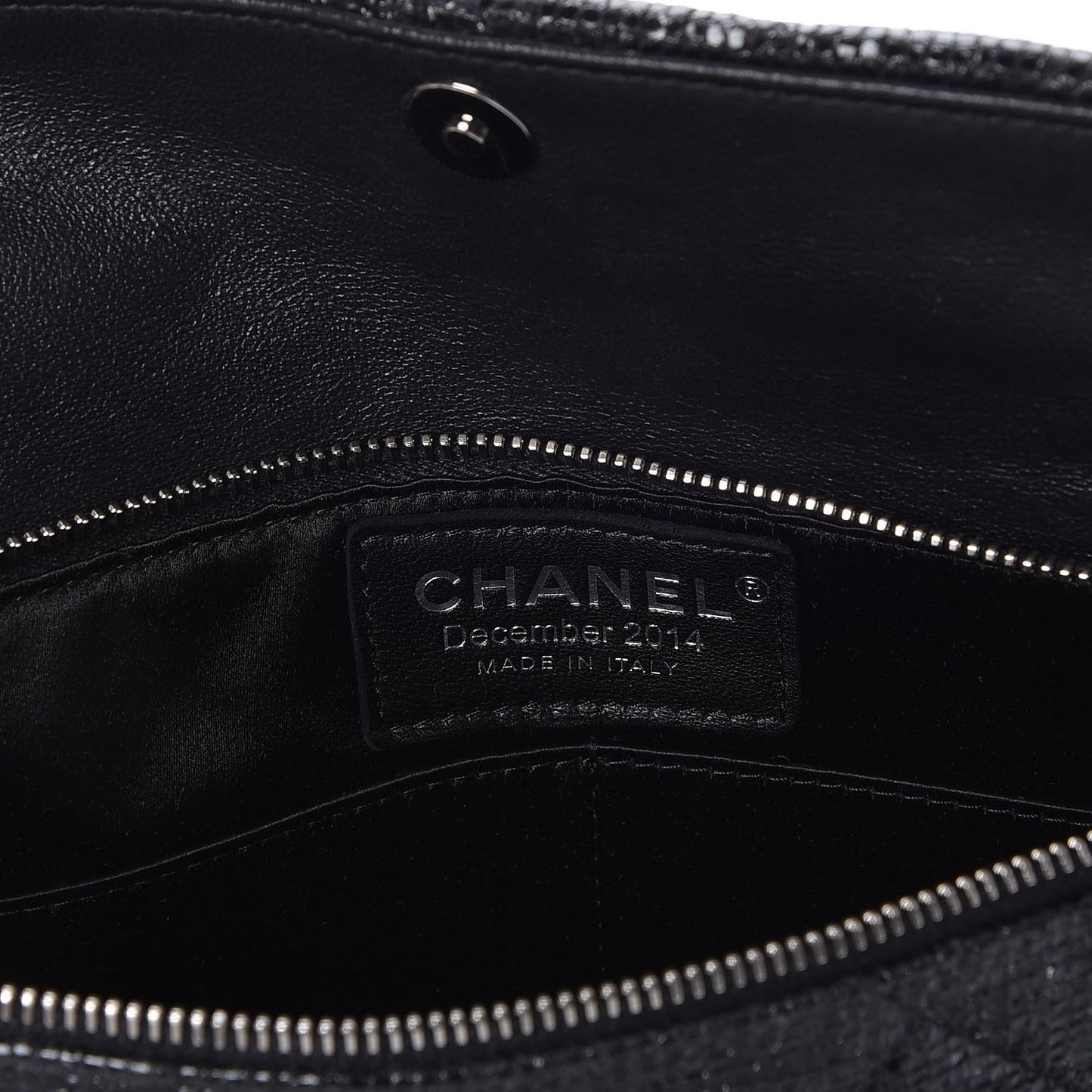 Crystal Quilted Evening Flap Black