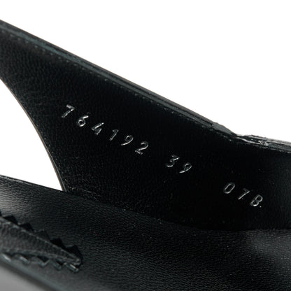 Gucci Nappa Mallory Pointed Toe Slingback Sandal 39 Black 8 of 9