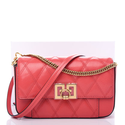 Givenchy Goatskin Quilted GV3 Mini Pocket Convertible Bag Vermillon 10 of 10