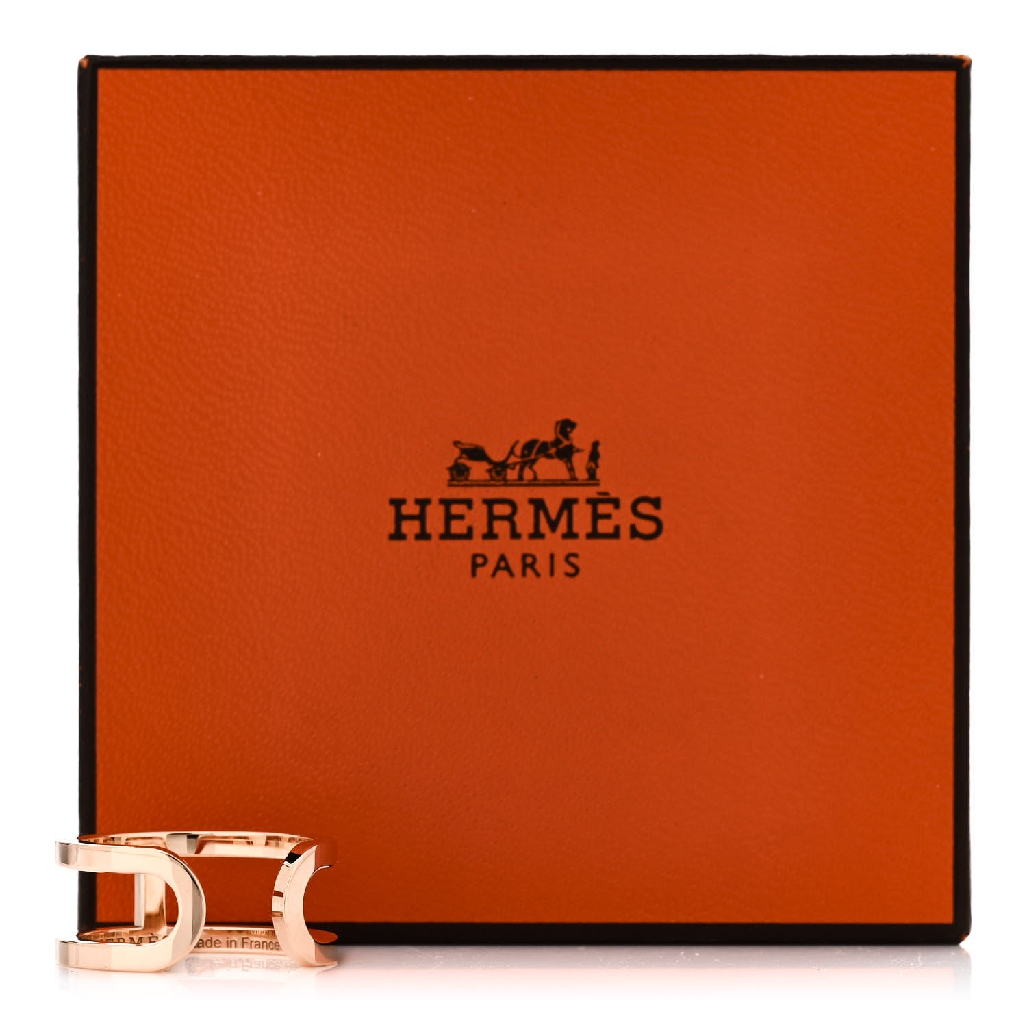 Hermes 18K Rose Gold PM Chain D'Ancre Ring 52 6 6 of 6