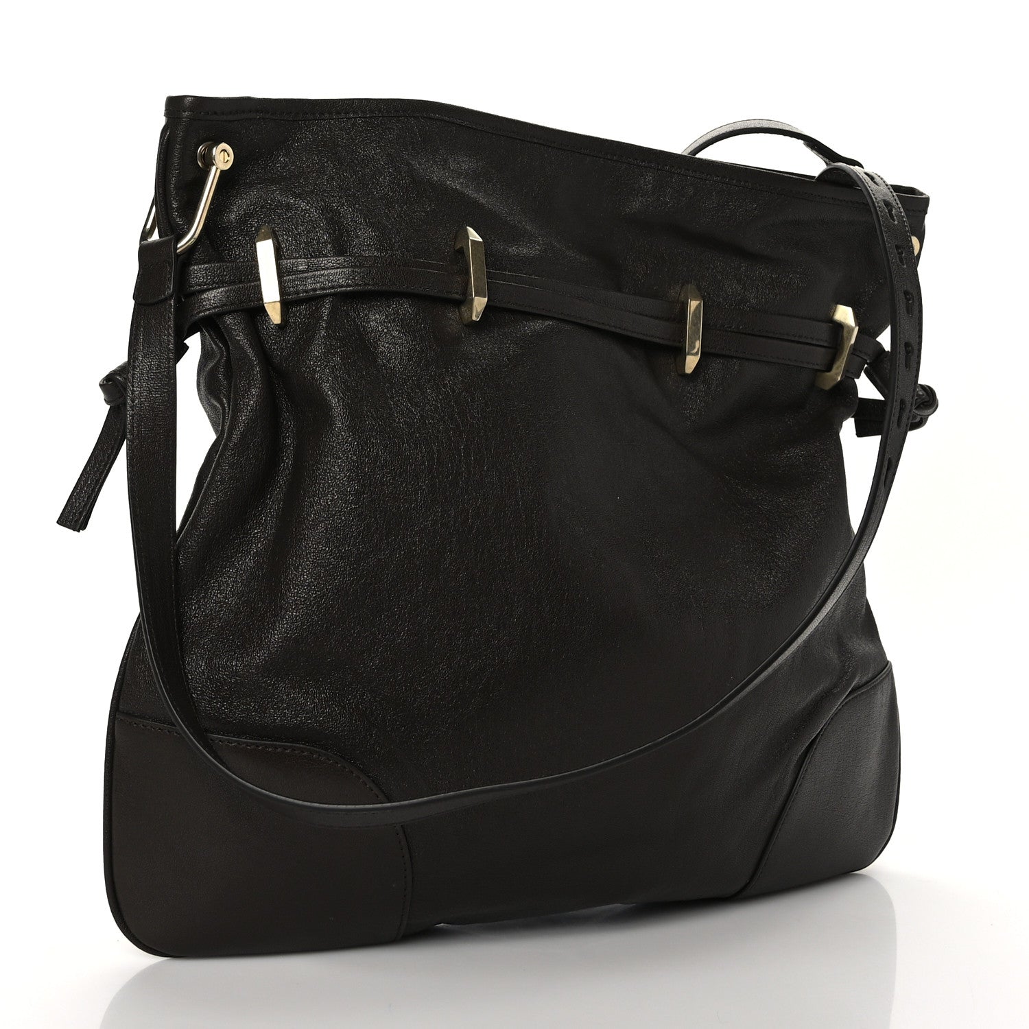Gucci Sakai Be Green Calfskin Horsebit 1955 Cinch Top Messenger Bag Cocoa 3 of 9