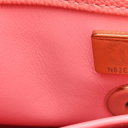 Chanel Caviar Quilted Mini Coco Handle Flap Coral 6 of 10