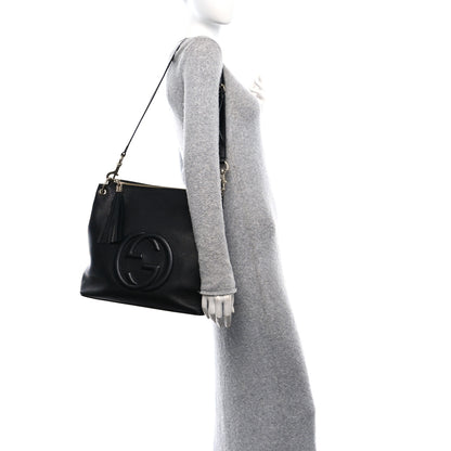 Gucci Pebbled Calfskin Large Soho Hobo Black 2 of 10