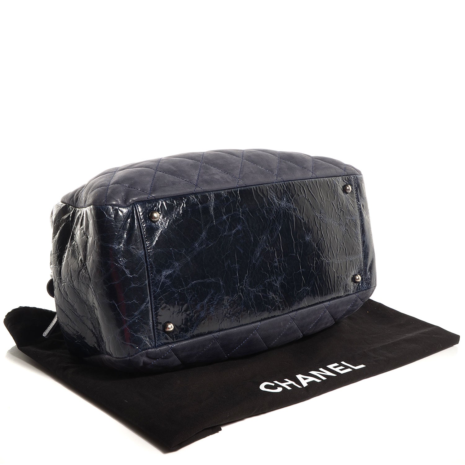 Chanel Iridescent Calfskin Small In The Mix Tote Navy 4 of 7