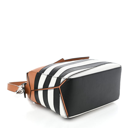 Loewe Calfskin Marine Stripe Small Puzzle Bag Tan 4 of 9