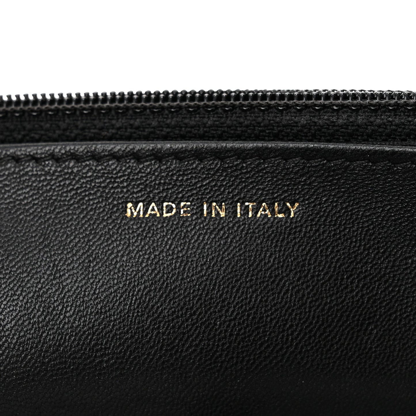 Lambskin Quilted Chain Around Wallet On Chain WOC Black