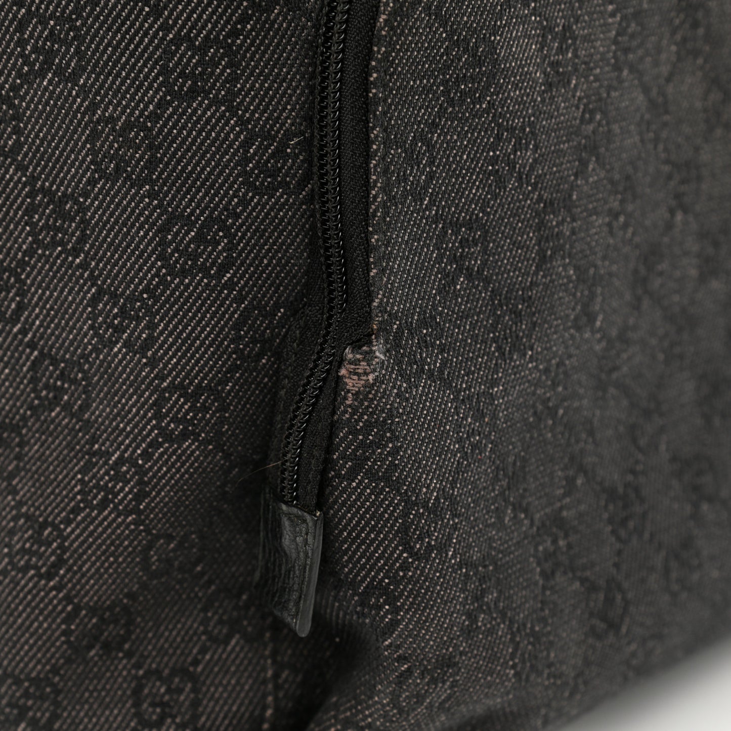 Denim Monogram Medium Backpack Black