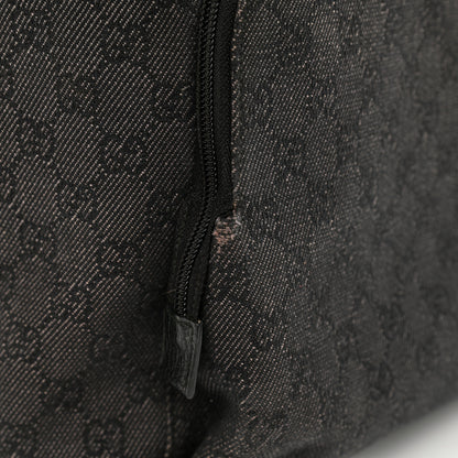 Gucci Denim Monogram Medium Backpack Black 15 of 16