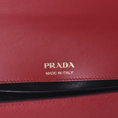 Prada Saffiano Lux Sidonie Shoulder Bag Fuoco 8 of 15
