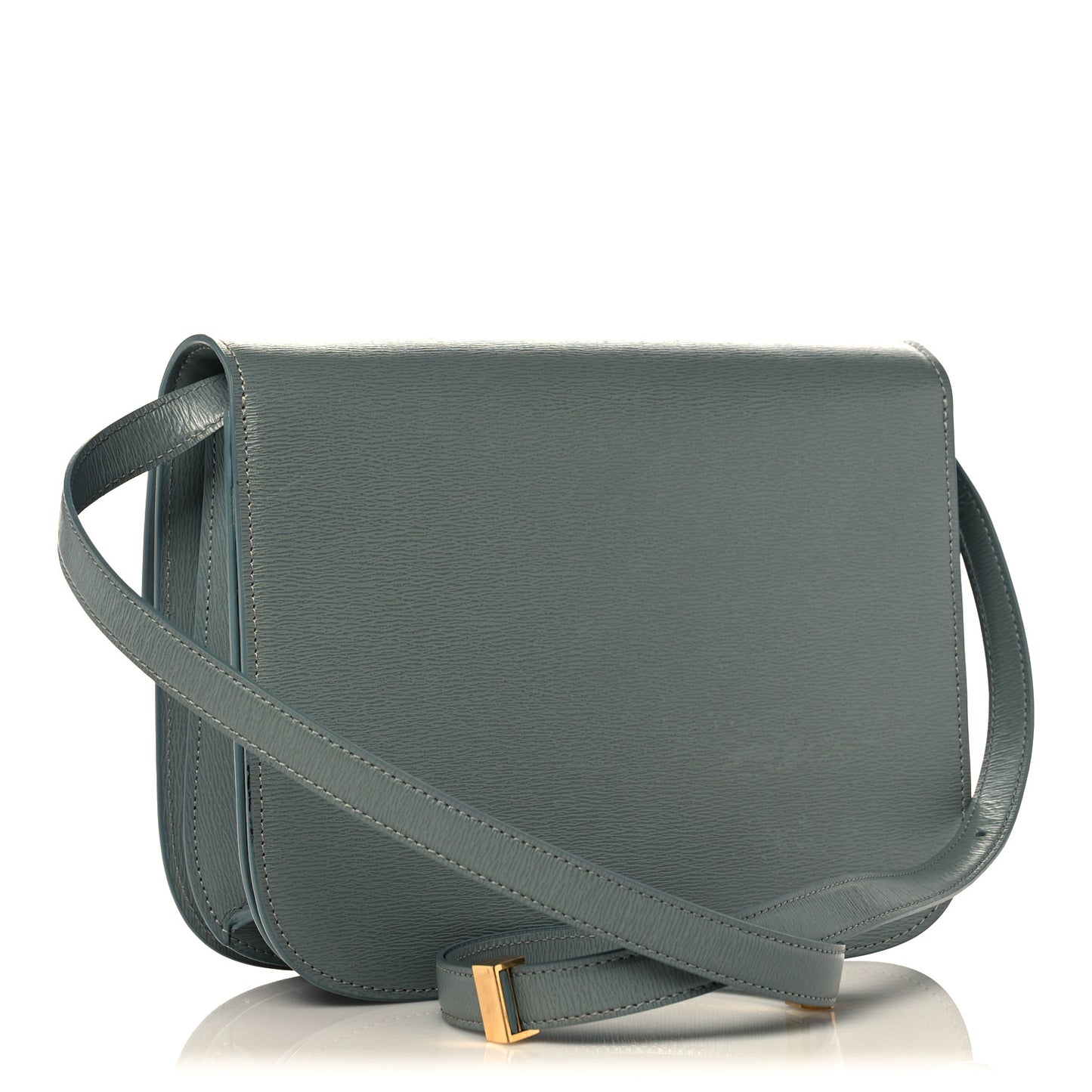 Liege Calfskin Medium Classic Box Flap Bag Light Khaki
