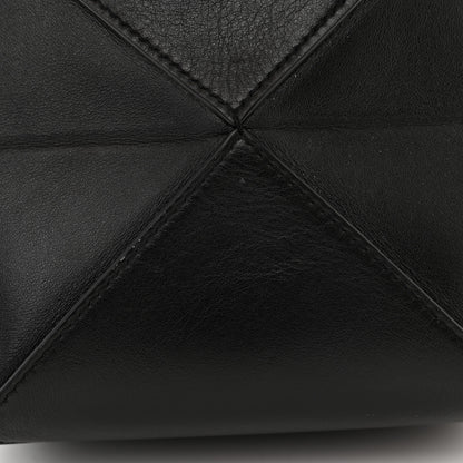 Loewe Shiny Calfskin Mini Puzzle Fold Tote Black 11 of 11