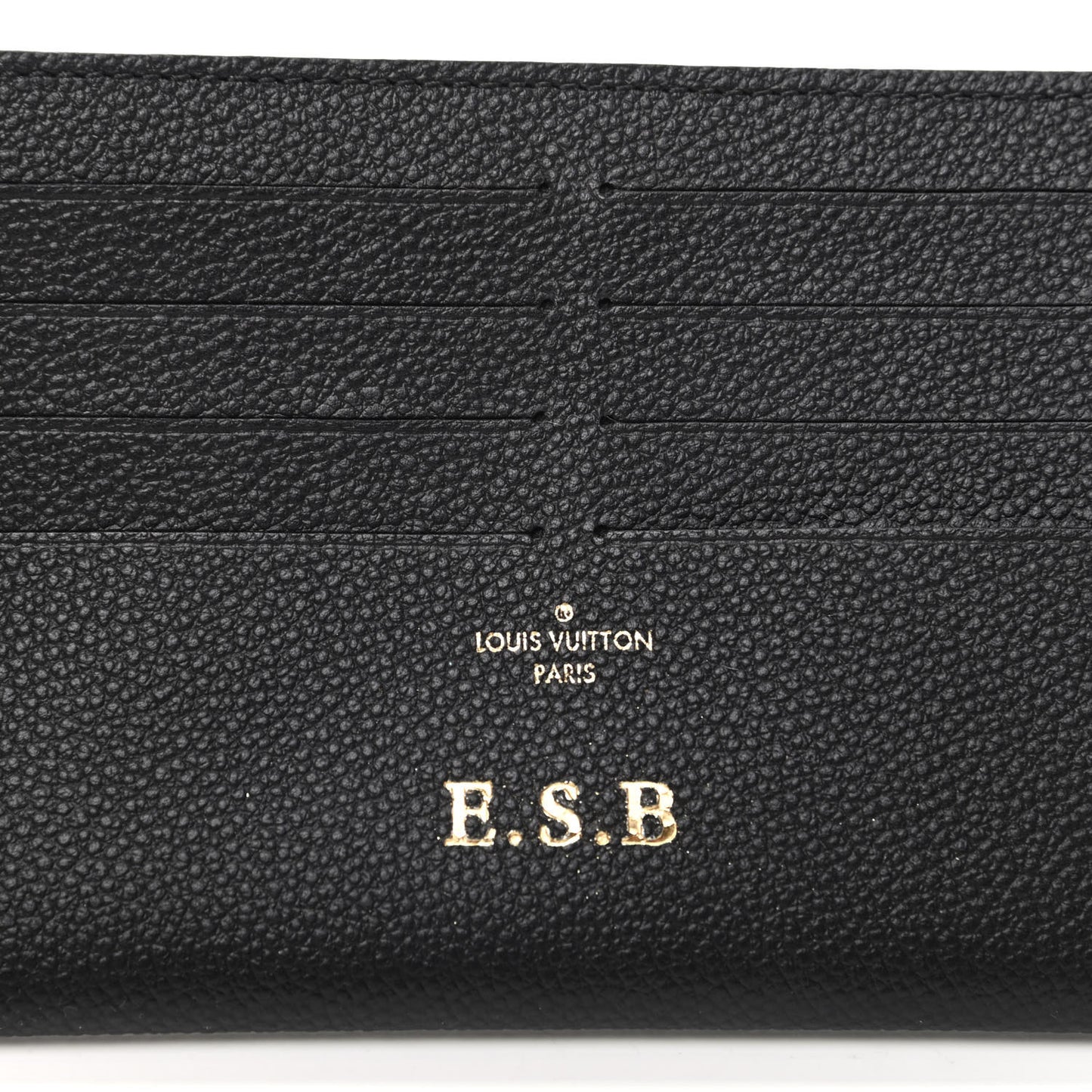 Calfskin Felicie Chain Wallet Card Holder Insert Black