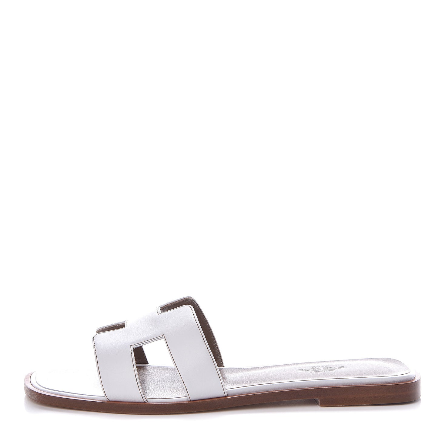 Box Calfskin Oran Sandals 37.5 White